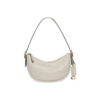 COACH Luna Cow Leather Handbag Shoulder Bag Women's Chalk White