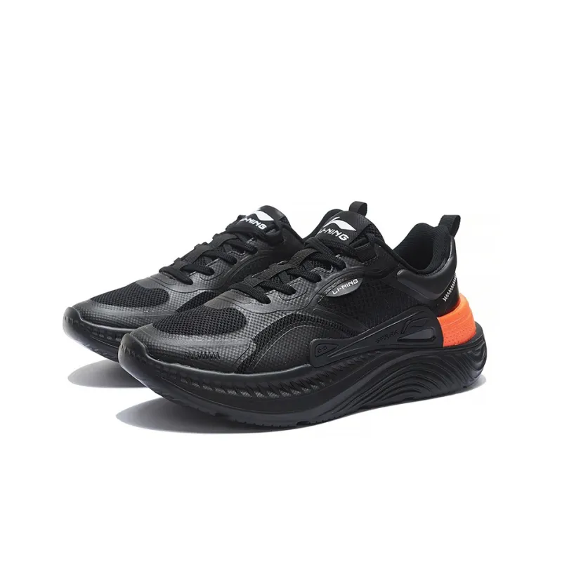LiNing Cushioning Anti Slip Wear Resistant Breathability Low Top Casual Shoes Men's Black-2