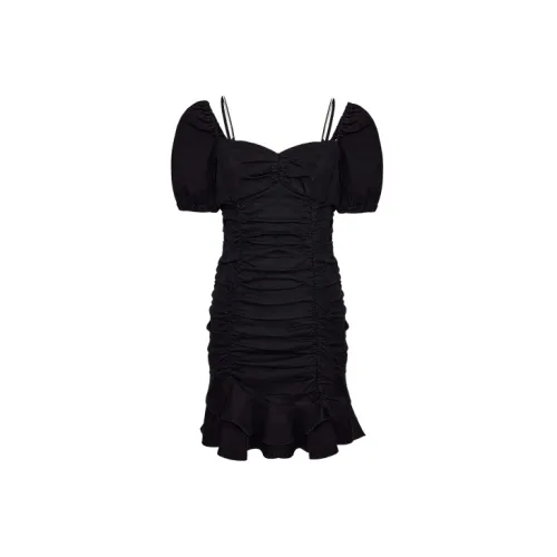 URBAN REVIVO Short-Sleeved Dresses Women's Jet Black