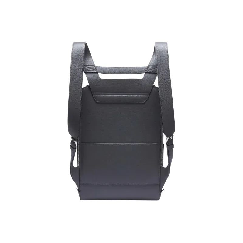 Valextra V - Line Cow Leather Backpack Men's Smoky London Gray-1