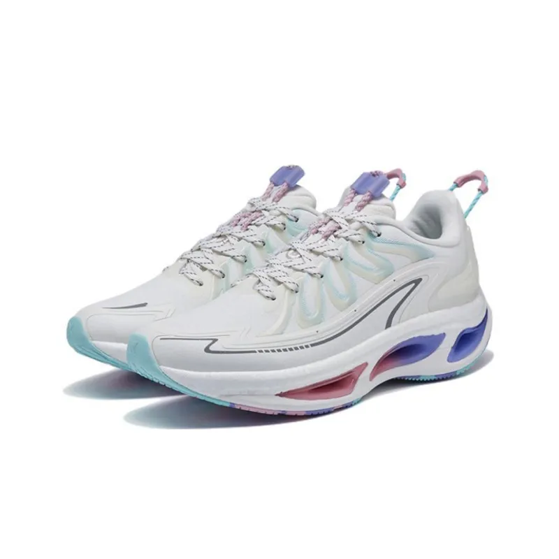 XTEP Wind & Fire 26th Generation Dynamic Foam Running Shoes Women's White Pink Blue-1