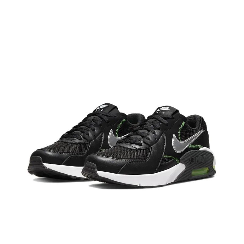 Nike Air Max Excee Cushioning Anti-Slip And Wear-Resistant Low-Top Running Shoes GS Black Green-2
