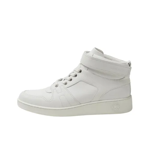 HERMES Freestyle Casual Shoes Men High-Top White