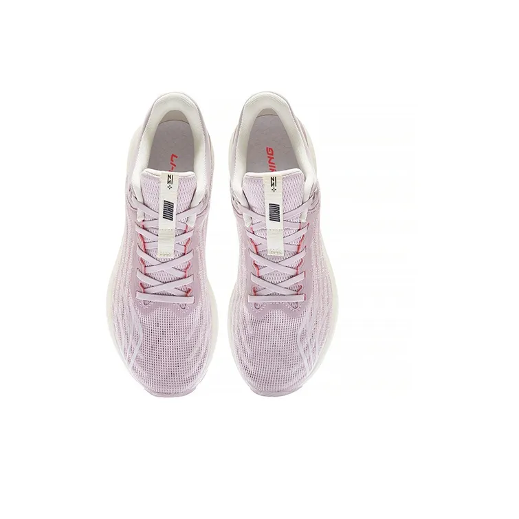 LiNing Light And Shadow Element Cushioning Reflective Rebound Low-Top Running Shoes Women's Pink-3