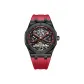 Black Case Red Dial Red Rubber Strap Laser Edition