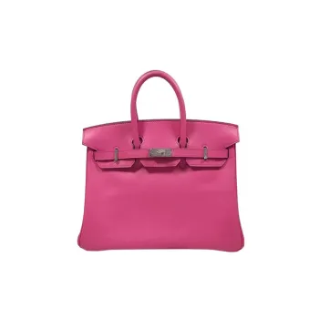 HERMES Birkin Jonathan Leather Handbag Women's 5R Rose Shocking Vibrant Pink