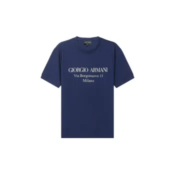 GIORGIO ARMANI T Shirts Men Ink Blue