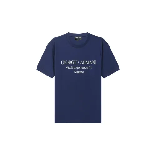 GIORGIO ARMANI T-Shirts Men Ink Blue