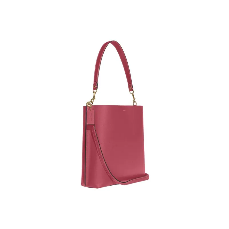 COACH Mollie Leather Bucket Bags Handbags Shoulder Bag Crossbody Bag Large Size Women's Red-1