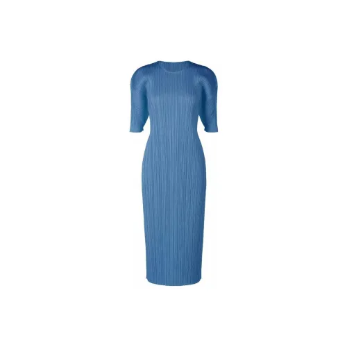 PLEATS PLEASE ISSEY MIYAKE Short-Sleeved Dresses Women's Blue