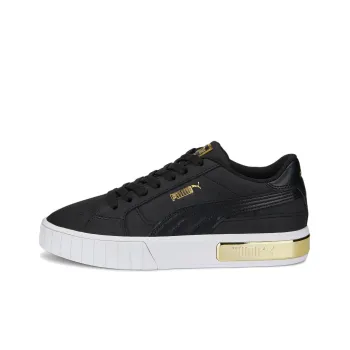 PUMA Cali Star Glam Anti Slip Wear Resistant Low Top Skateboard Shoes Women's Black White Gold