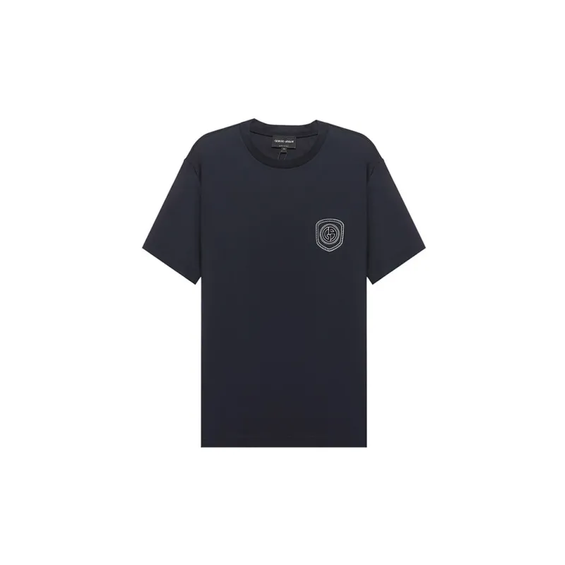 GIORGIO ARMANI T Shirts Men Night Blue-0