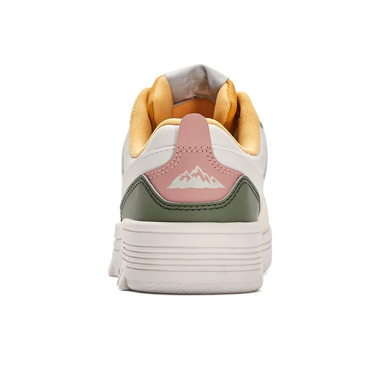 PONY Reverse Low Top Skateboard Shoes Unisex White Pink-3