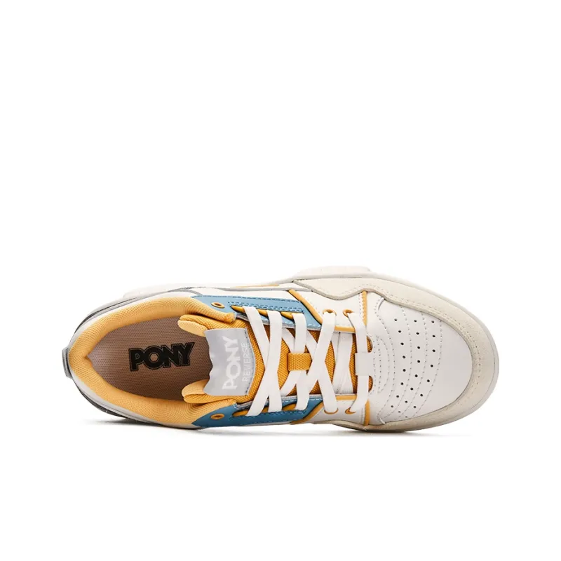 PONY Reverse Low Top Skateboard Shoes Unisex White Pink-2