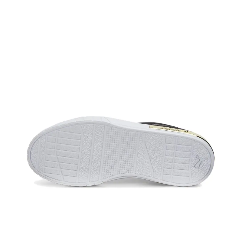PUMA Cali Star Glam Anti Slip Wear Resistant Low Top Skateboard Shoes Women's Black White Gold-5