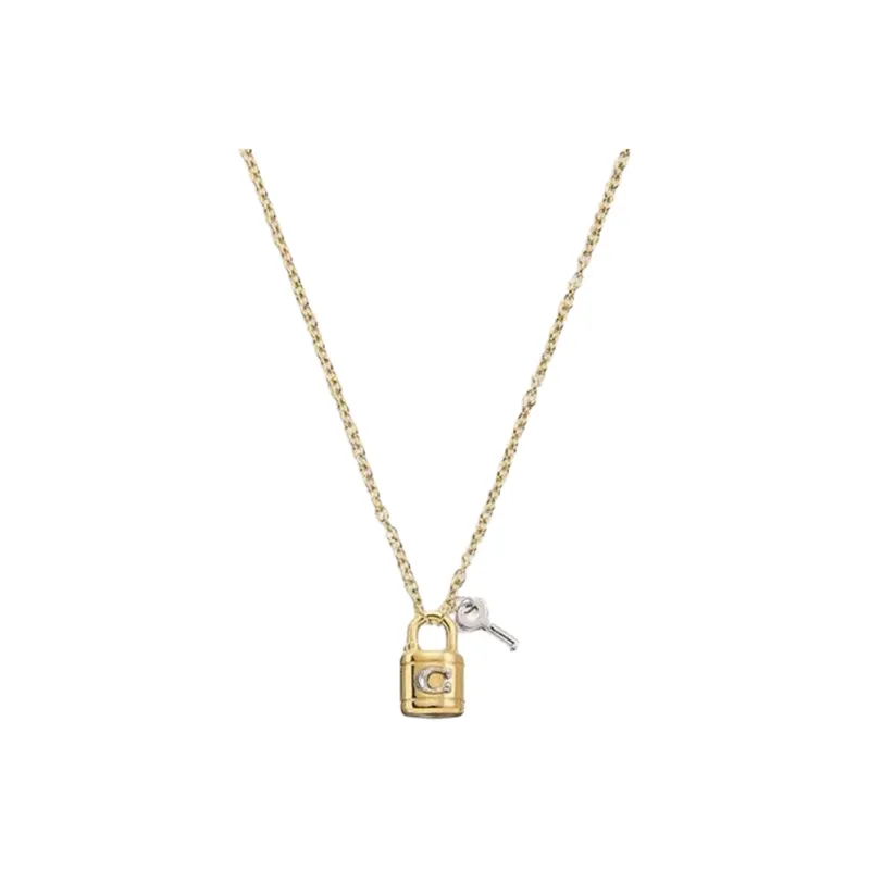 COACH Copper Necklaces Women's Gold-0