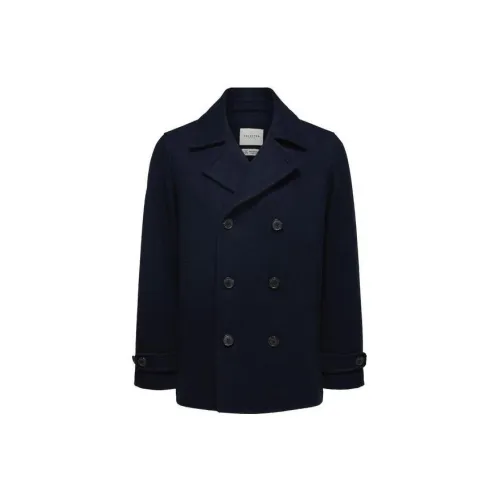 LARDINI Coats Men Navy Blue