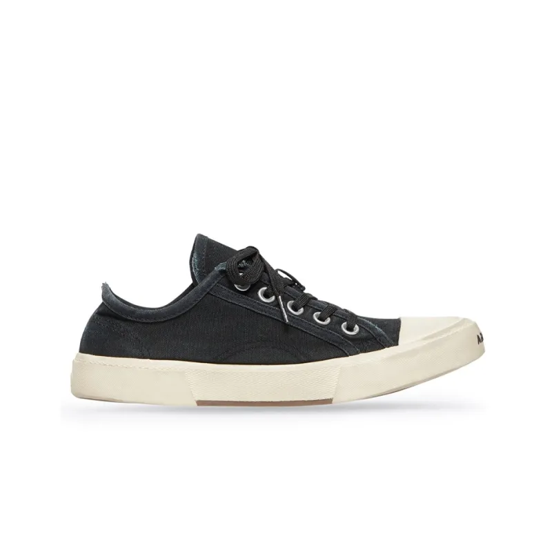 Balenciaga Paris Low Top Sneakers 'Black Destroyed Cotton And White Rubber' Women's-1