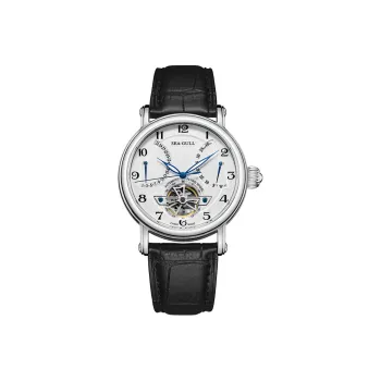 Sea Gull LE BRASSUS Automatic Mechanical Movement Cow Leather Strap Watch Men's Watches White Dial