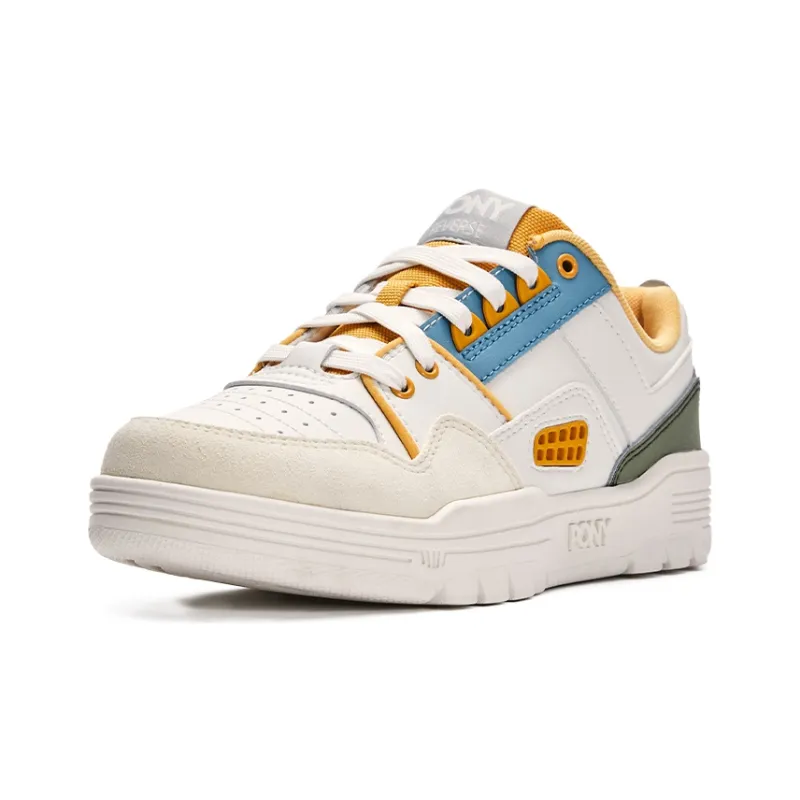 PONY Reverse Low Top Skateboard Shoes Unisex White Pink-1