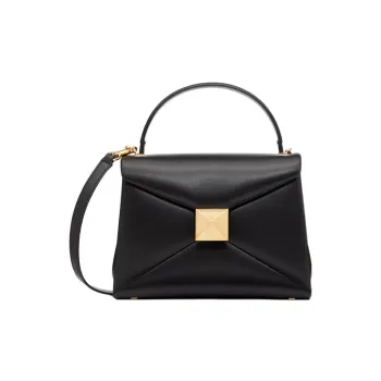 Valentino One Stud Lambskin Shoulder Bag Crossbody Bag Handbag Small Size Women's Black