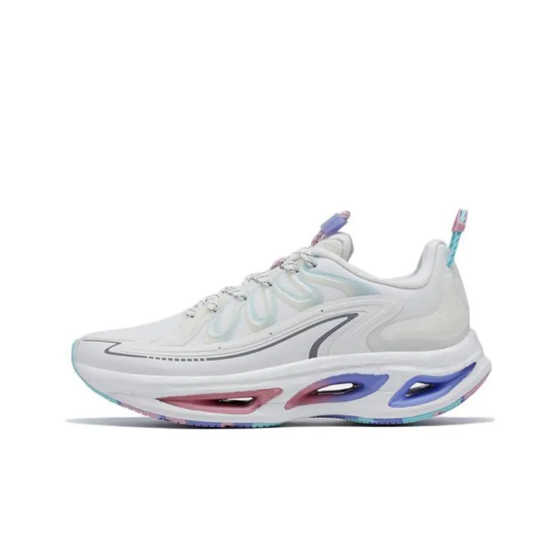 XTEP Wind & Fire 26th Generation Dynamic Foam Running Shoes Women's White Pink Blue-0