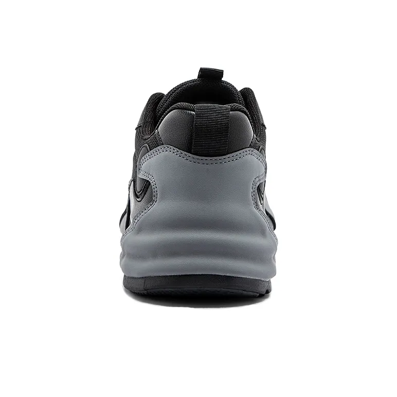 Warrior Shock Absorbing, Non Slip, Wear Resistant, Breathable And Lightweight Low Top Casual Shoes Men's Black Gray-2