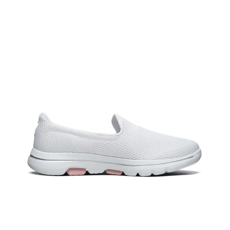Skechers Go Walk 5 Cushioned Anti Slip Wear Resistant Breathable Lightweight Low Top Casual Shoes Women's White-1