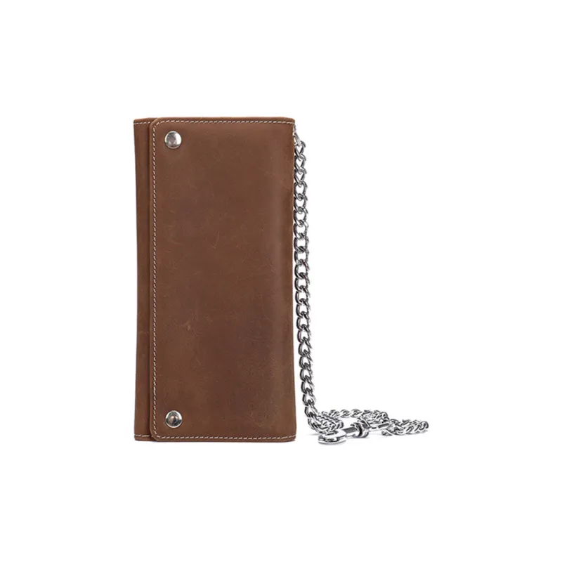 NOMK Top Grain Cow Leather Wallets Card Holders Regular Men's Black-5