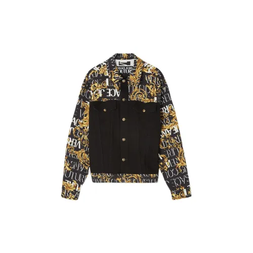 VERSACE JEANS COUTURE Denim Jackets Men Yellow