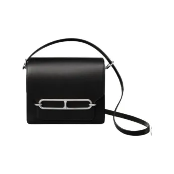 HERMES Roulis Evergrain Cow Leather Pig Nose Bag Shoulder Bag Crossbody Bag Mini Women's Noir Black