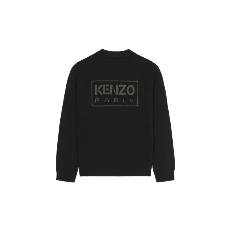 KENZO Patch detail Wool Cardigan-1