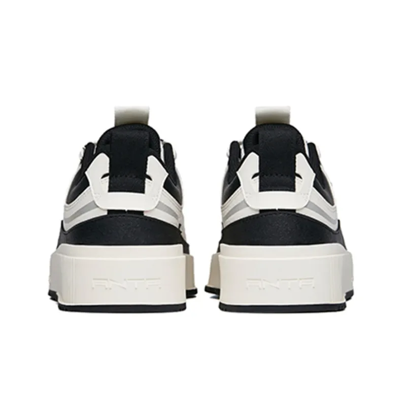 Anta Life Collection Lightweight And Wear resistant Low Top Skateboard Shoes Women's White Black Gray-4