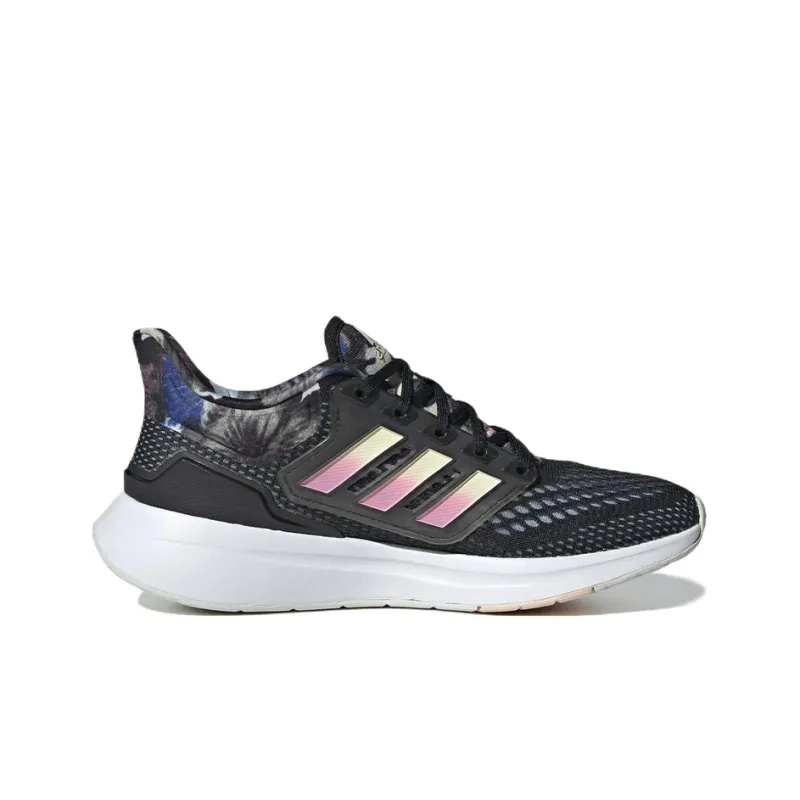 Adidas EQ21 Run Slip Resistant, Abrasion Resistant, Breathable Low Top Running Shoes Women's Black Pink-1