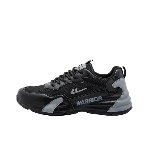 Warrior Shock Absorbing, Non Slip, Wear Resistant, Breathable And Lightweight Low Top Casual Shoes Men's Black Gray