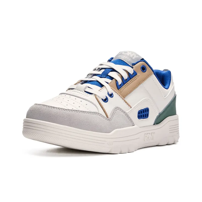 PONY Reverse Low Top Skateboard Shoes Unisex Gray Blue-1