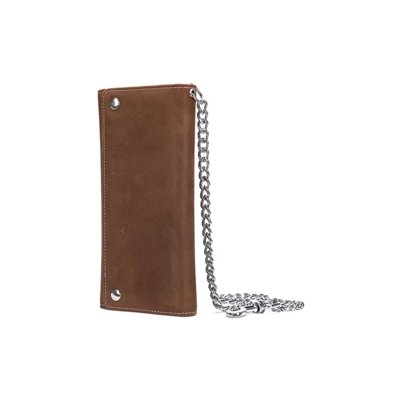 NOMK Top Grain Cow Leather Wallets Card Holders Regular Men's Black-6