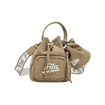 FILA FUSION Fabric Shoulder Bag Crossbody Bag Regular Women's Dungaree Khaki