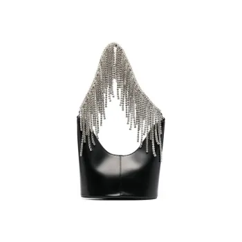 KARA Embellished Zip Up Shoulder Bag