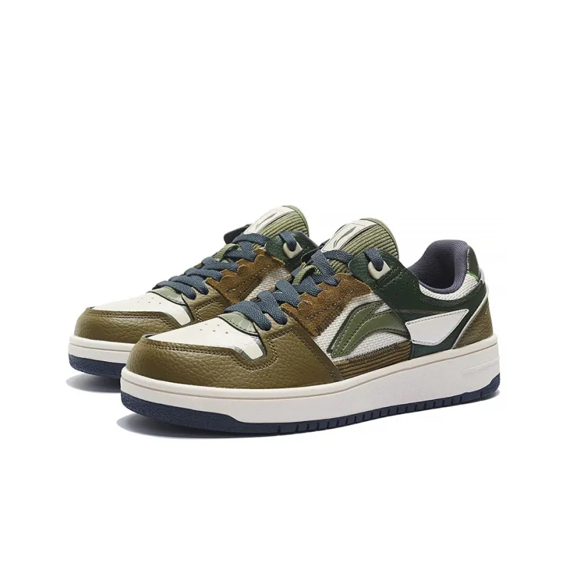 LiNing Tianji Slip Resistant, Abrasion Resistant, Lightweight Low Top Skateboard Shoes Men's Yellow Green-2
