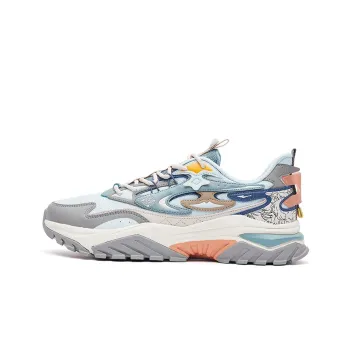 Erke Xun Seal Lightweight Low Top Sports Casual Shoes Men's Blue Green