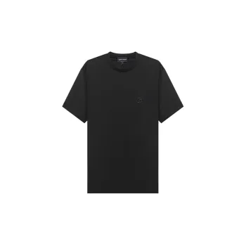 GIORGIO ARMANI Cotton interlock T shirt With Embroidered Logo