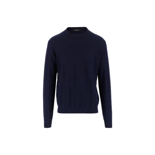 VERSACE Sweaters Men Navy Blue