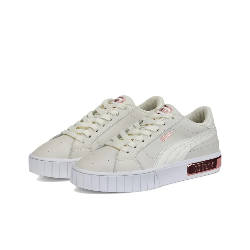 PUMA Cali Star Glam Anti-Slip Wear-Resistant Low-Top Skateboard Shoes Women's Beige Gold-2
