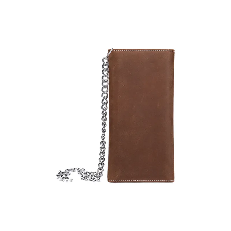 NOMK Top Grain Cow Leather Wallets Card Holders Regular Men's Black-8