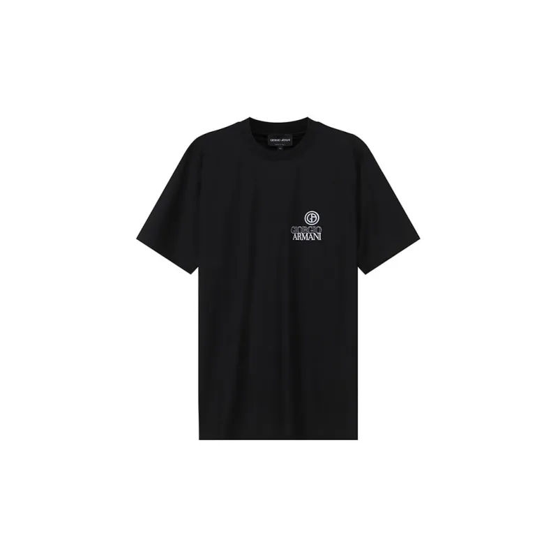 GIORGIO ARMANI T Shirts Men Black-0