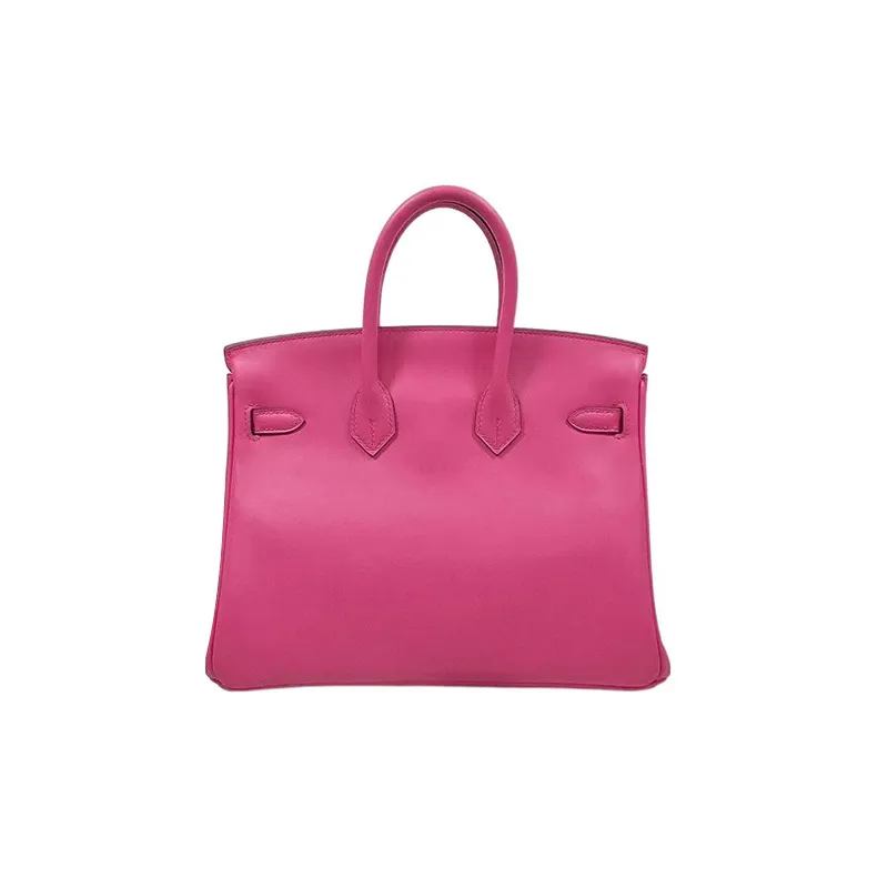 HERMES Birkin Jonathan Leather Handbag Women's 5R Rose Shocking Vibrant Pink-2