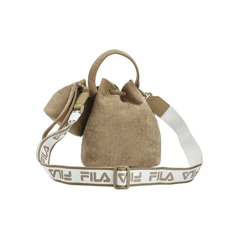 FILA FUSION Fabric Shoulder Bag Crossbody Bag Regular Women's Dungaree Khaki-2