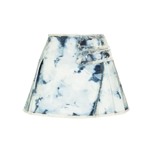 BALMAIN Denim Short Skirts Women's Blue