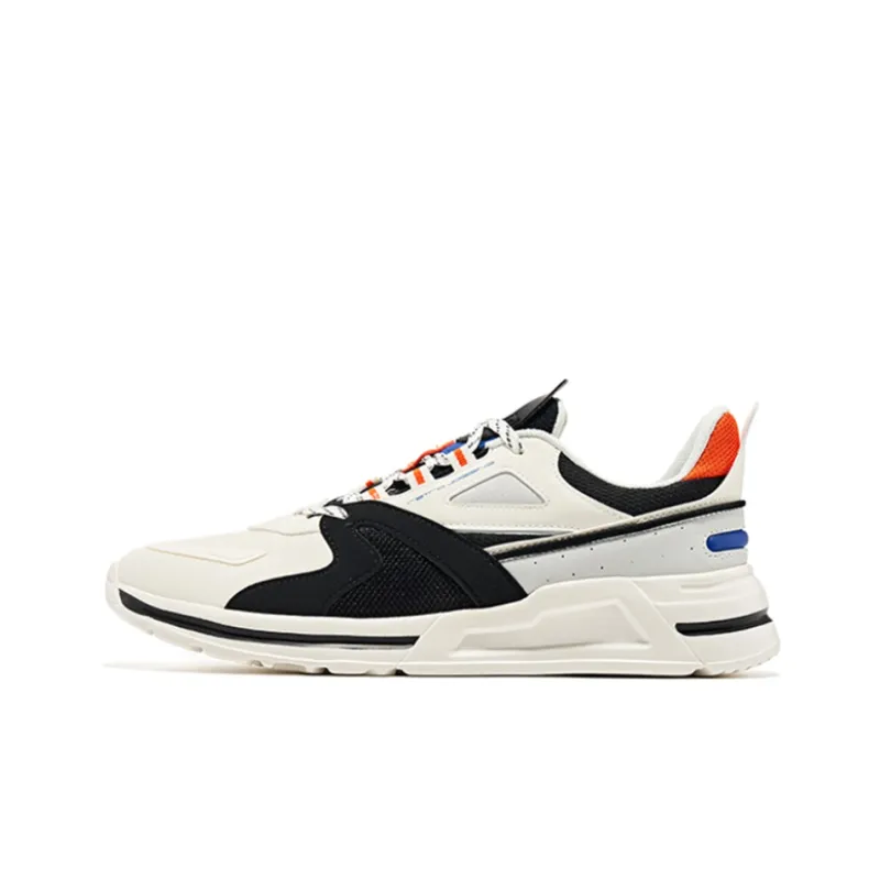 HENANBOWUYUAN x Erke Met Low Top Running Shoes Men's White Orange-0